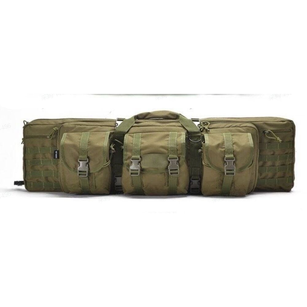 Green Long Bag Case Backpack w/Pistol Case - Lockable Zipper 46''